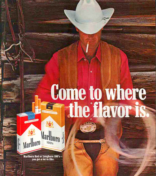 Marlboro man cigarette ad